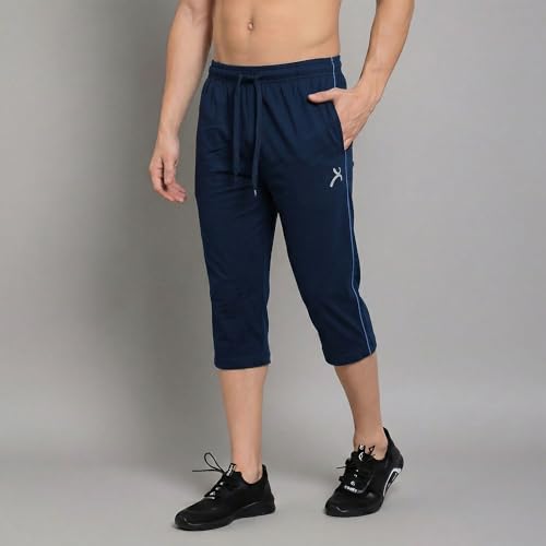 Image of Amul Comfy Men's Cotton Rich Solid Capri