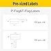 MakeID EP53 Flag Labels, T-Flag Pre-Sized Label Tape with Ribbon Cartridge for Indoor/Outdoor Wire and Cable, DataCom Labeling - for EP53 Portable Industrial Label Maker