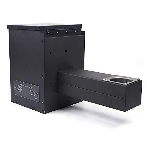 MuChaIOAK Electric Wood Pellet Smoker Grill Part, Vertical Pellet Hopper Assembly Kit, Intelligent Digital Temperature Controller, Black Iron