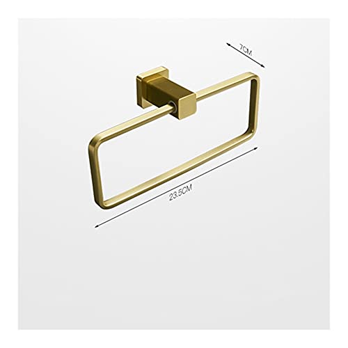 Toallero de riel sofisticado en oro cepillado de pared 7