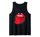 Roter Mund Freches Design Flirten Verführerisch