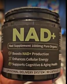 Miniatura 2 de Suplemento NAD de 1000 mg orgánico puro  Suplemento liposomal NAD+ Plus para energía, concentración y apoyo antienvejecimiento  Fórmula avanzada NAD