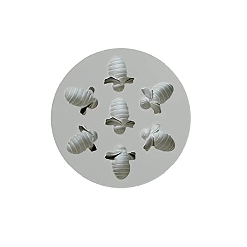 XOYZUU Molde de silicona de abeja para fondant de panal de abeja Molde de torta de colmena Molde de hornear moldes de decoración de pasteles para magdalenas de dulces