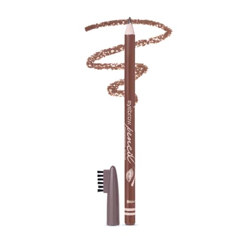 Glam21 Eyebrow Pencil Professional Stylist | Eyebrow Enhancer With Spoolie Brush| Highly-Pigmented | Smudge Proof &Transferproof | Long Lasting | Smooth Gliding- Brown, 1.2 gm