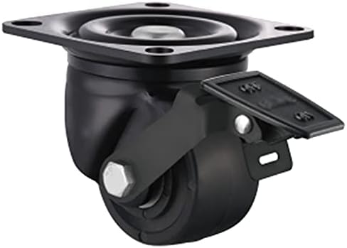 CDYD Load-Bearing 600kg 3 Inch Low Casters Wheels with Brake for Heavy Carts Machine Tools Large Equipm Home Industrial Hardware
