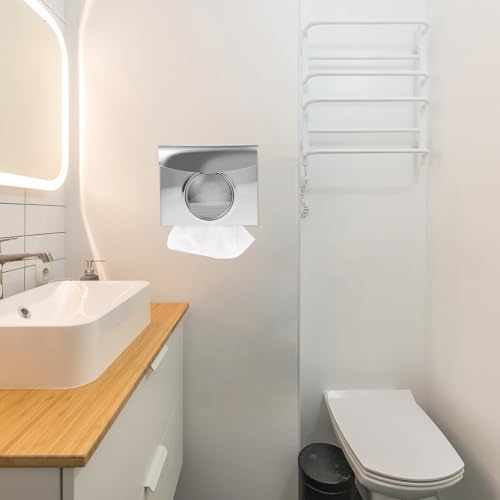 Caja para pañuelos de acero inoxidable Balacoo compacta para pared vertical 6