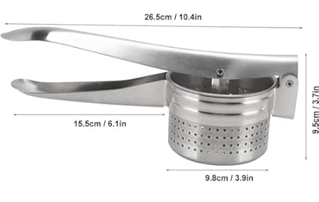 Daivik Multifunctional Hand Press Stainless Steel Potato Squeezer | Pressers Mashers for Mashed Potatoes with Ergonomic Handle Vegetable Food Masher Machine