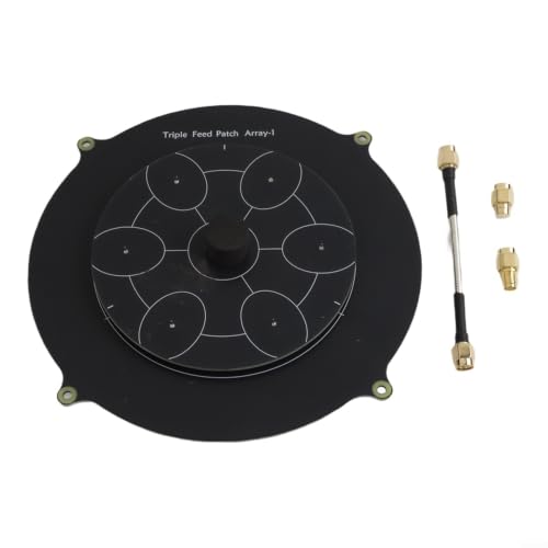 Antena FPV 5.8 GHz de triple alimentación LHCP 14dBi negra de 150mm