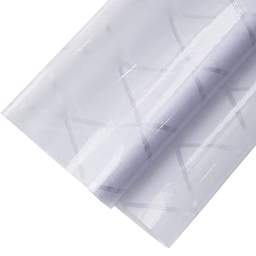 Lattice Window Privacy Film Static Cling Glass Window Door Films,Decorative Removable Heat Control Anti-Uv Window Covering Tints Cling Sticker For Home And Office,17.5 Inches By 78.7 Inches #TOP4