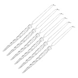 LEDMOMO 4個クリスマス氷柱オーナメント 吊り下げ式ツリー飾り 粉雪輝く冬季装飾 ホテル 商業施設向けハンギングデコレーション