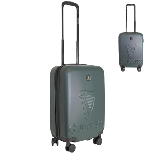 Guinness 24 ABS Check-in Suitcase Lightweight Hard Shell Luggage with 360 Spinner Wheels Telescopic Handle & Built-in Combination Lock Durable 65cm Travel Case (Green)