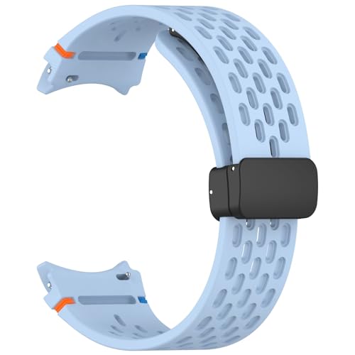Banda magnética de 20mm sin huecos hecha de silicona suave para Galaxy Watch