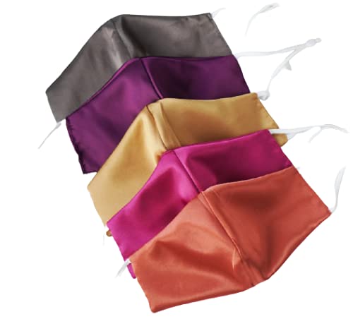 VIYANSHI Hansavani Enterprise Silk-satin face mask, soft elastic face mask for women and men,girls (a18)