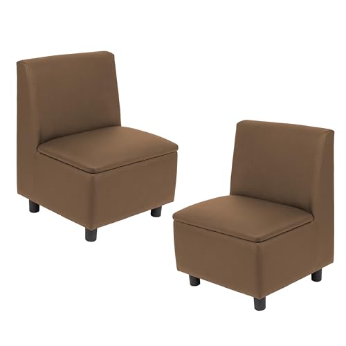 Image of FDP Kid Comfort Collective Modular Armless Chairs, 2-Pack - Chocolate