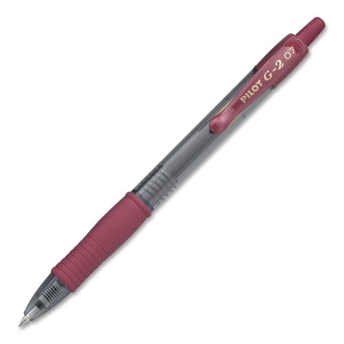 Pack de 10 bolígrafos retractiles gel PIL G2-7 burgundy