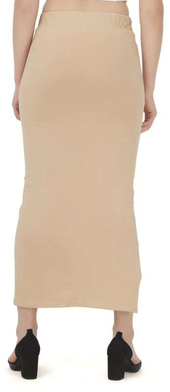 Image of Lycra Blend Cotton Saree Shapewear Petticoat for Women and Girls, Skirts Shapewear Dress for Saree