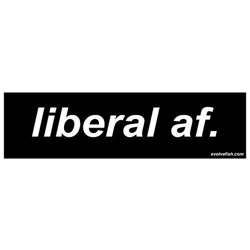 Image of EvolveFISH Liberal AF Bumper Sticker - [11'' x 3'']