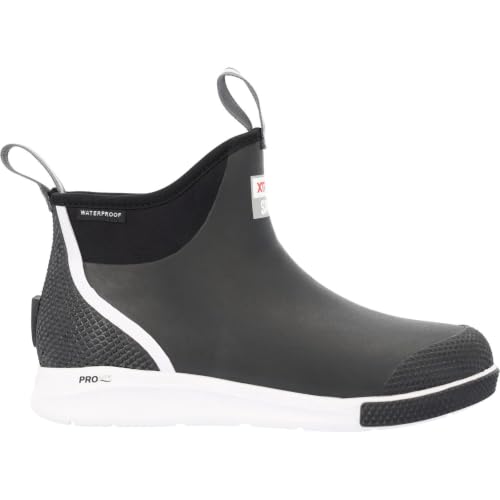 Image of XTRATUF 6 inch Men's Ankle Deck Boot Sport - 30% Lighter, 100% Waterproof Rubber Fishing Footwear - Non-Marking, Slip-Resistant Outsole - Moisture-Wicking Liner