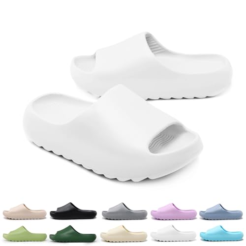 Image of Cloud Slides for Kids,Boys Girls Shower Slippers Bathroom Pool Sandals,Toddler Home House Open Toe Comfy Thick Sole Slippers,Summer Non-Slip Beach Shoes