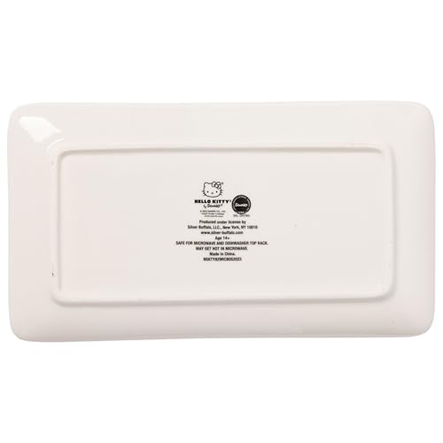 Image of Silver Buffalo Sanrio Hello Kitty Pastel Colored Ceramic Sushi Set with Dipping Sauce Dish and Matching Chopsticks