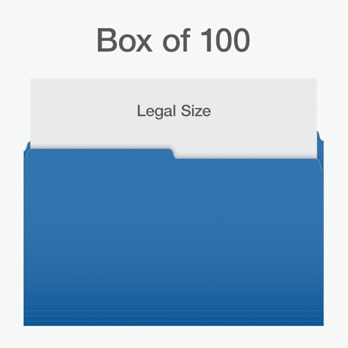 Pendaflex File Folders, 1/2 Cut Tab, Legal Size, Blue, Durable & Tear-Resistant File Organizers, 100/Box for Office, Home & School Filing Systems, Reversible & Eco-Friendly image 5