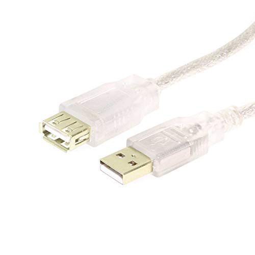 USBGear 6ft. Clear USB 2.0 Hi-Speed A to A High Performance Extension Cable