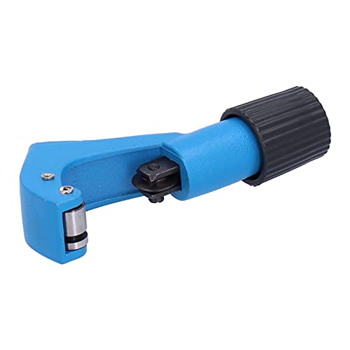 Image of PVC Tube Cutter Quick Scissor Tool, Pipe Cutting Tool with Double Rollers, Adjustable Gear Position for PVC Plastic PE Water Copper Aluminum Alloy Stainless Steel Pipes, Compact an (The cutter is