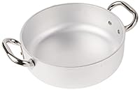 Pentole Agnelli ALMR110624 Casseruola Cilindrica, Bassa con 2 Manici in Acciaio Inossidabile, Argento, 24 cm, 1 Pezzo