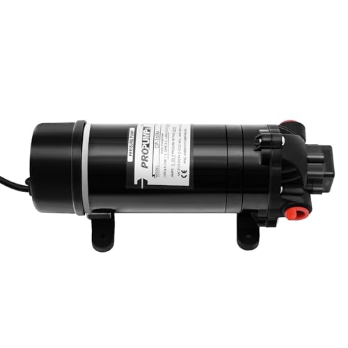 220V 160 PSI Selbstansaugende Druckwasserpumpe Membranpumpe, Trinkwasserpumpe 5.5 Ltr./Min, Wasserpumpen für Wohnmobil Wohnwagen Kfz-Schifffahrt Camper