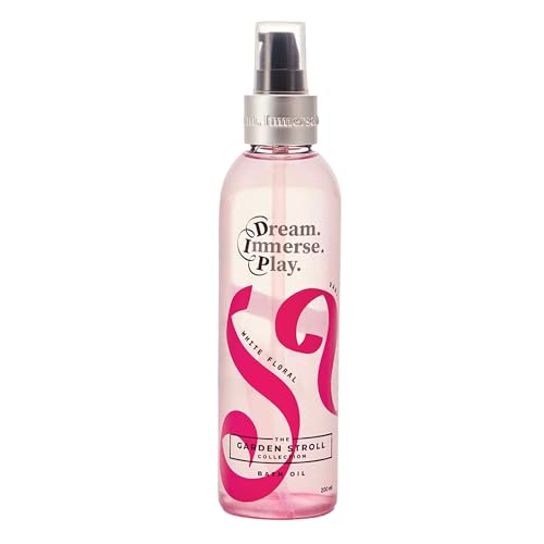 Image of Dream. Immerse. Play Garden Stroll - Bath Oil - White Florals & Vanilla - Hydrating + Moisturising Non-Sticky Oil - For Varied Skin Types