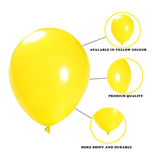 Image of Party Propz Yellow Balloons for Decoration - Pack of 50 Pcs Yellow Metallic Balloons For Decorations | yellow Birthday Decorations Items | Balloon Decoration Kit (Latex)