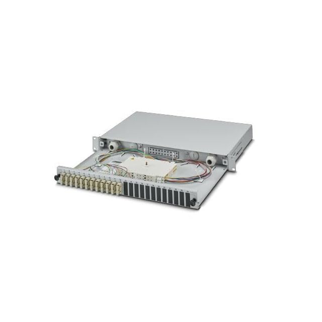 1145408, Fiber Optic Connectors 19" Splice Box Gray 1 RU Fully pre-Assembled Ready to Splice for 12x SC Duplex OM2