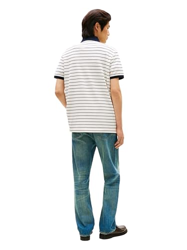 Image of Tommy Hilfiger Men's Short Sleeve Polo Shirts in Classic Fit with Stretch and Organic Pique Cotton