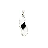  Broche de plata de ley Onyx y nácar lámpara de techo - JewelryWeb