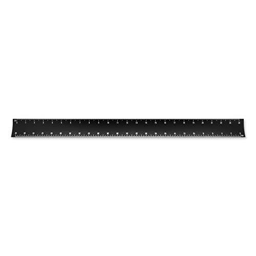 Image of Alumicolor 12-inch Aluminum Engineer Hollow Scale for School, Office, Art and Drafting, 12IN, Black