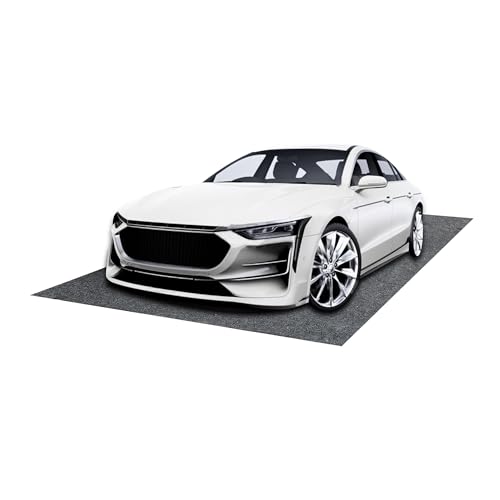 ZHIYUNMATFC Garage Floor Mat for Cars, 7.3x8.4ft Oil Spill Absorbent Mat, Waterproof Felt Rug with TPR Backing, Anti-Slip Washable Garage Flooring Protector for Oil, Snow, Water