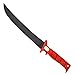 Bubba 12 Inch Flex Curved Fillet Knife with Non-Slip Grip Handle, Full Tang Stainless Steel Non-Stick Titanium Blade, Lanyard Hole and Synthetic Sheath for Fishing