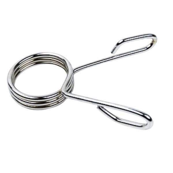 Vaveren Heavy Duty 3x2'' Barbell Spring Clip Dumbbell Bar Collar Set, Silver, 3 Pcs