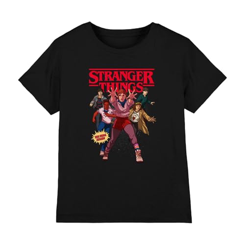 Stranger Things Final Stand Comic Camiseta Infantil, Negro, 12–13 A