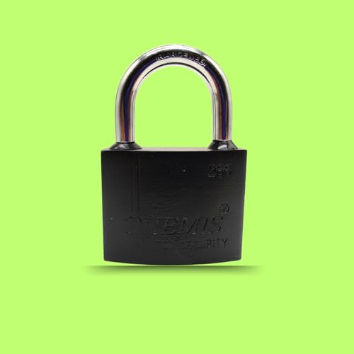 Image of Heavy Duty Keyed Lock | Hardened Steel Shackle Lock | Anti-Rust Security for Gate, Warehouse & Outdoor Use (ALT-40 Black (63MM))