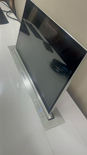 Image of Audiovan Slim Ultra Light Retractable Motorized with Touch Screen LCD Monitor Lift (Slim Monitor Lift, Silver, 17.3 Inch)