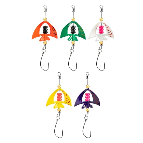 フィッシングスピナーベイト - 淡水域向け釣り仕掛けルアー,UV反射加工 回転フィッシングルアー 河川・ボート・旅行・氷上・湖用 スピナーベイト