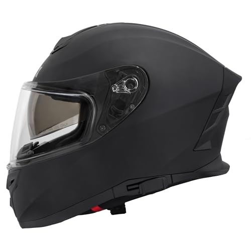 Zorax ZOR-808 Matt Black M (57-58cm) Double Visor Full Face Motorbike Motorcycle Helmet ECE 2206 Road Legal - 3