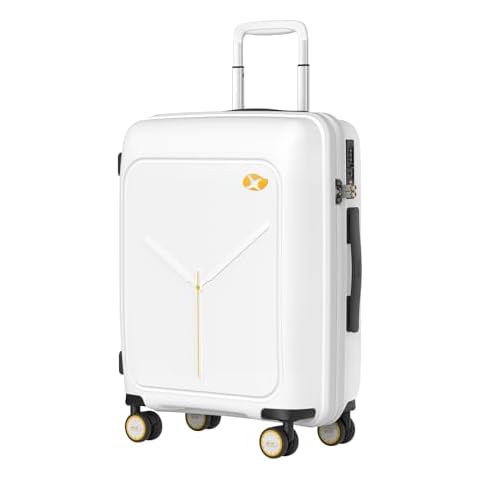 MGOB Carry on Luggage 22 X 14 X 9 Airline Approved 20 Inch Suitcase with Spinner wheels,Travel Suitcase Lightweight with TSA Lock Hardside Luggage Airline Approved Carry on Suitcase(White) Cover