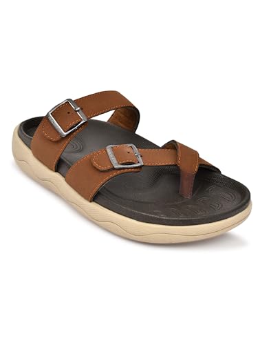 Image of HEALTH FIT Extra Soft Premium Classic Cushion Sliders /with Adjustable Buckle Strap & Light Weight Anti-SkidWaterproof Luxurious Slippers for Men's HF119
