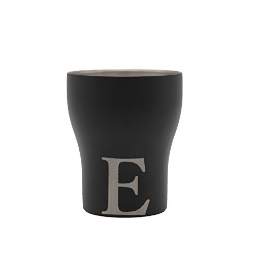 Dolce duo タンブラー ステンレスタンブラー イニシャル カップ ステンレス 保温 保冷 二重構造 200ml ローマ字 アルファベット E DAM-069