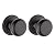Kwikset Hancock Interior Passage Door Knob, Handle For Closet and Hallway Doors, Non-Locking Doorknob in Matte Black, with Microban Protection