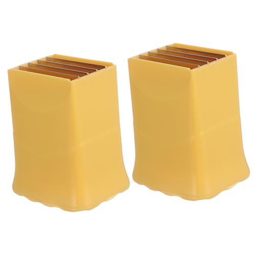 UTHCLO 2 Piezas Cortadora De Frutas Portátil Mimar Vaso Rebanador De Frutas Hogar Tomate Fabricante Cubo Amarillo Banana Arruga Herramientas Para Cortar Frutas El Plastico Yellow