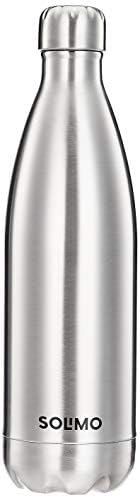Amazon Brand - Solimo Stainless Steel Insulated 24 Hours Hot or Cold Bottle Flask, 1000 ml, Silver