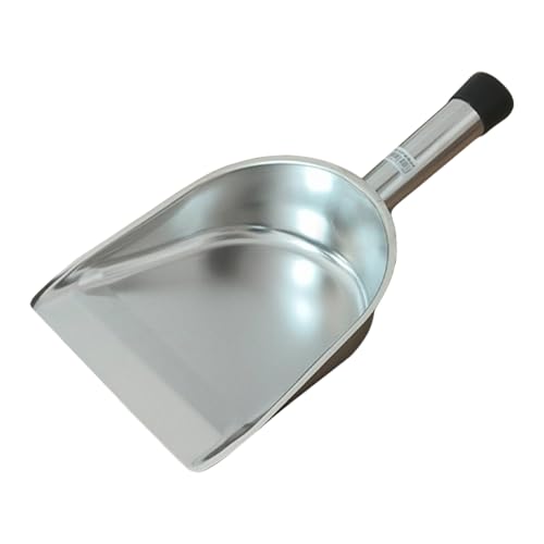 Pala de harina de metal – Cuchara de mano de acero inoxidable de alta resistencia, cuchara de cocina ergonómica antideslizante | Multiusos grano de café grano de hielo Sc0op para hornear, cocinar